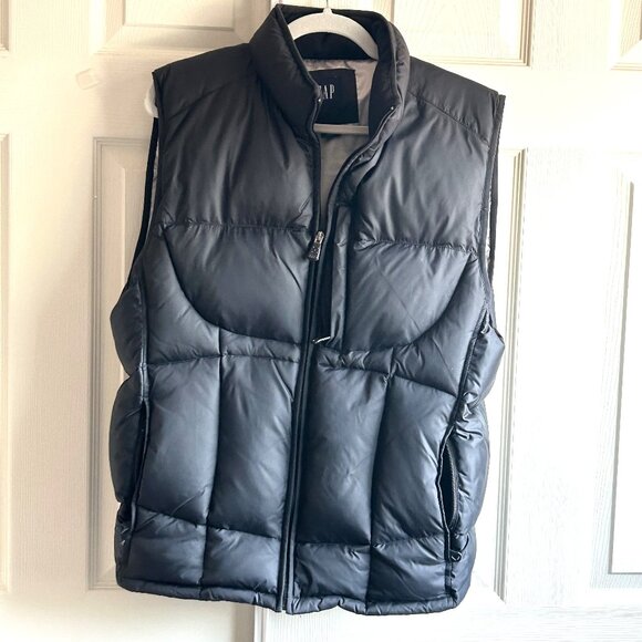 Gap Puffy Vest, Men's Size Medium in Black - Picture 1 of 12
